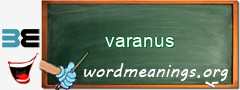 WordMeaning blackboard for varanus